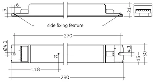 75W 75W 100–400mA 1-10V lp EXC Constant Current 1-10V Dimming LED Driver, Dimming range 10 – 100 %, IP20, 5yrs Warranty. 28001807  Tridonic LC